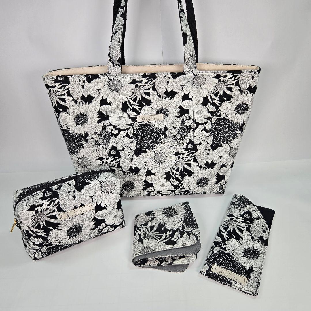 トートバッグ大(LIBERTY＊スイムダンクレア ホワイト)