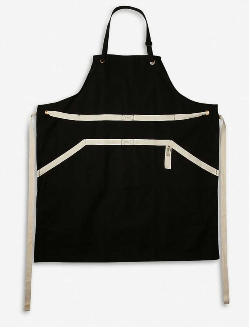 ル・クルーゼ シェフエプロン 黒 100%cotton 防水 新品未開封