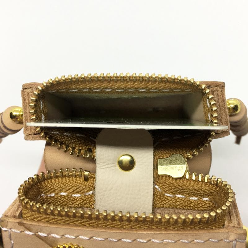 【本革】 ミニポーチ ロボット 小物入れ カード入れ レザー ハンドメイド