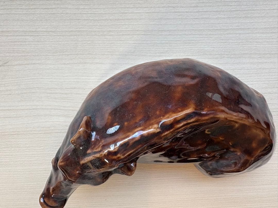 猪　いのしし　置き物　徳田八十吉