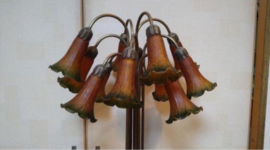 ヴィンテージ ティファニースタイル リリィランプ 12灯 アメリカ製 USED