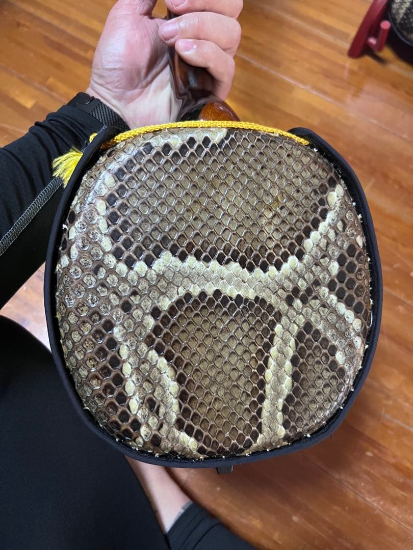 三線本体 木製 3弦 黒