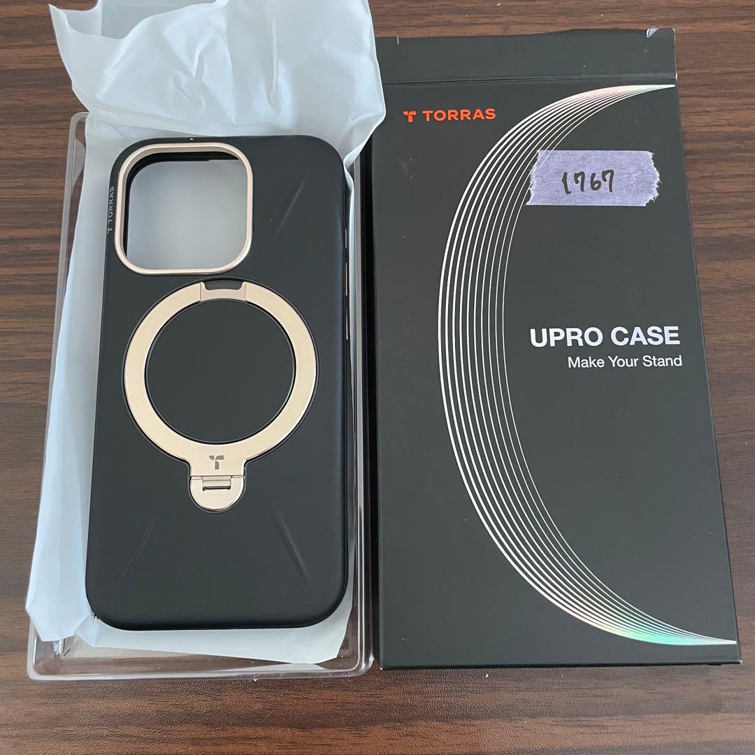 TORRAS iPhone 15 Pro ケース 革 マグセーフ 耐衝撃 黒
