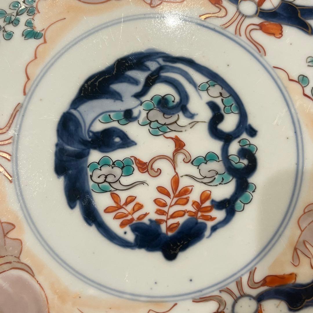 古伊万里様式 色絵 布袋様 大皿 江戸後期〜明治期 祝い皿 飾り皿