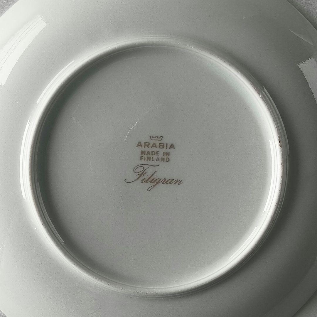 ARABIA　フィリグラン Filigran　ケーキプレート　３枚セット