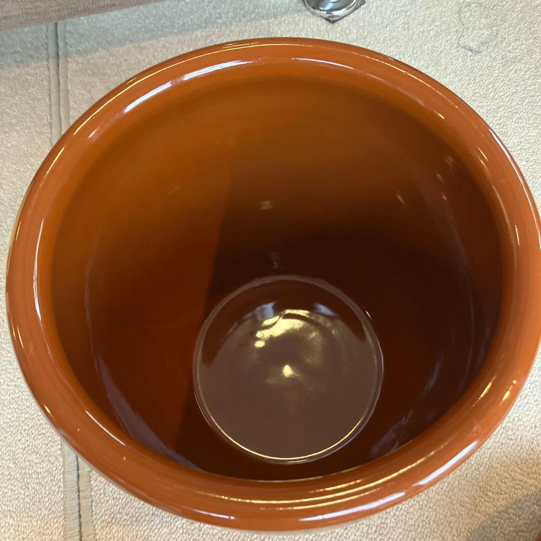 久松窯　丸壺蓋付き　10号　漬け物壺