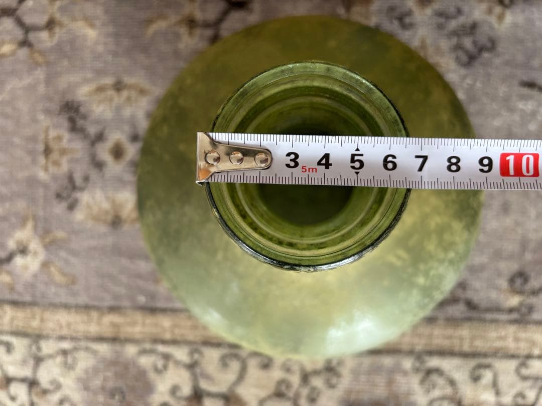 大きなヴィンテージガラス　デミジョンボトル　花瓶　オブジェ