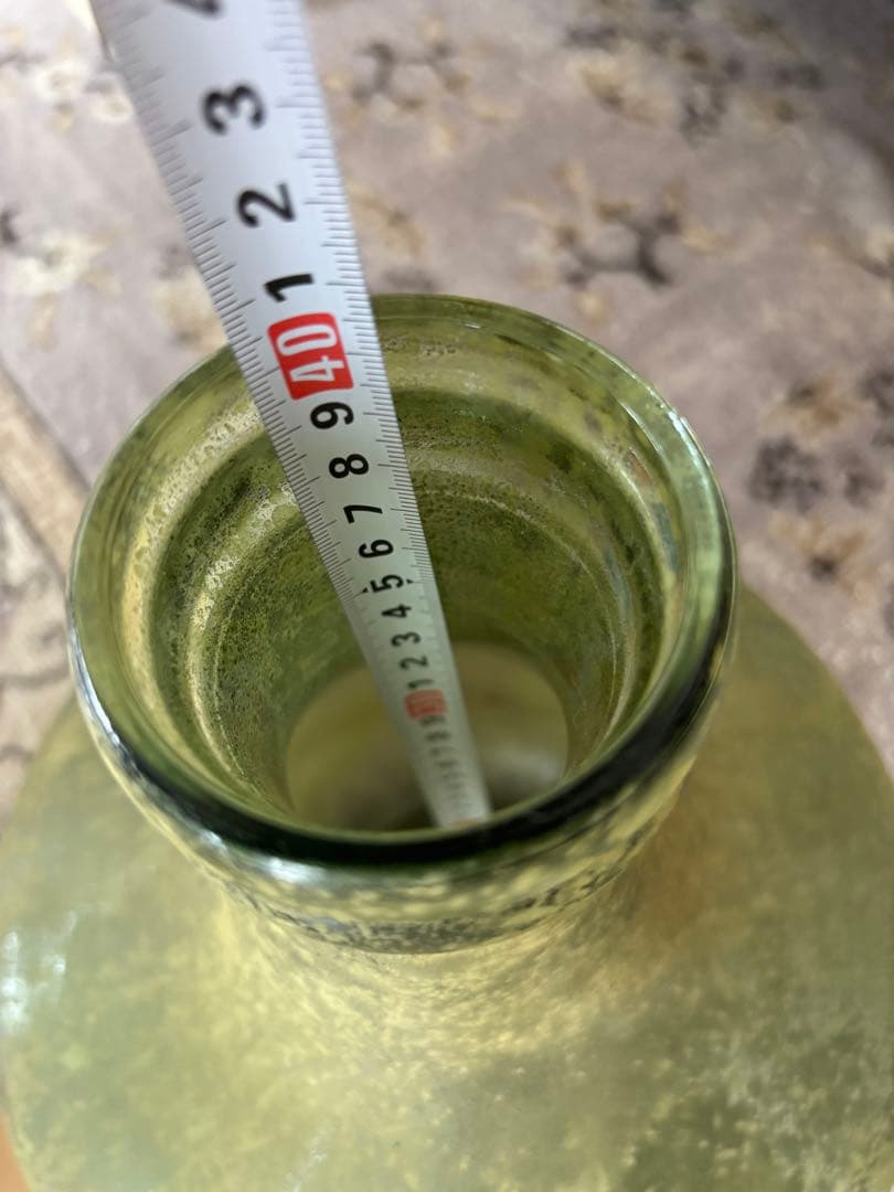 大きなヴィンテージガラス　デミジョンボトル　花瓶　オブジェ