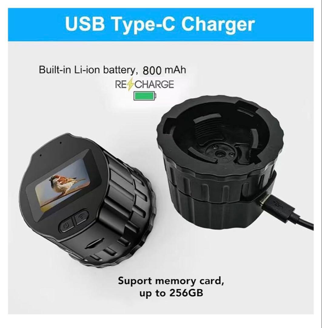 【未使用】望遠鏡接眼レンズカメラ　1.5インチディスプレイ付き