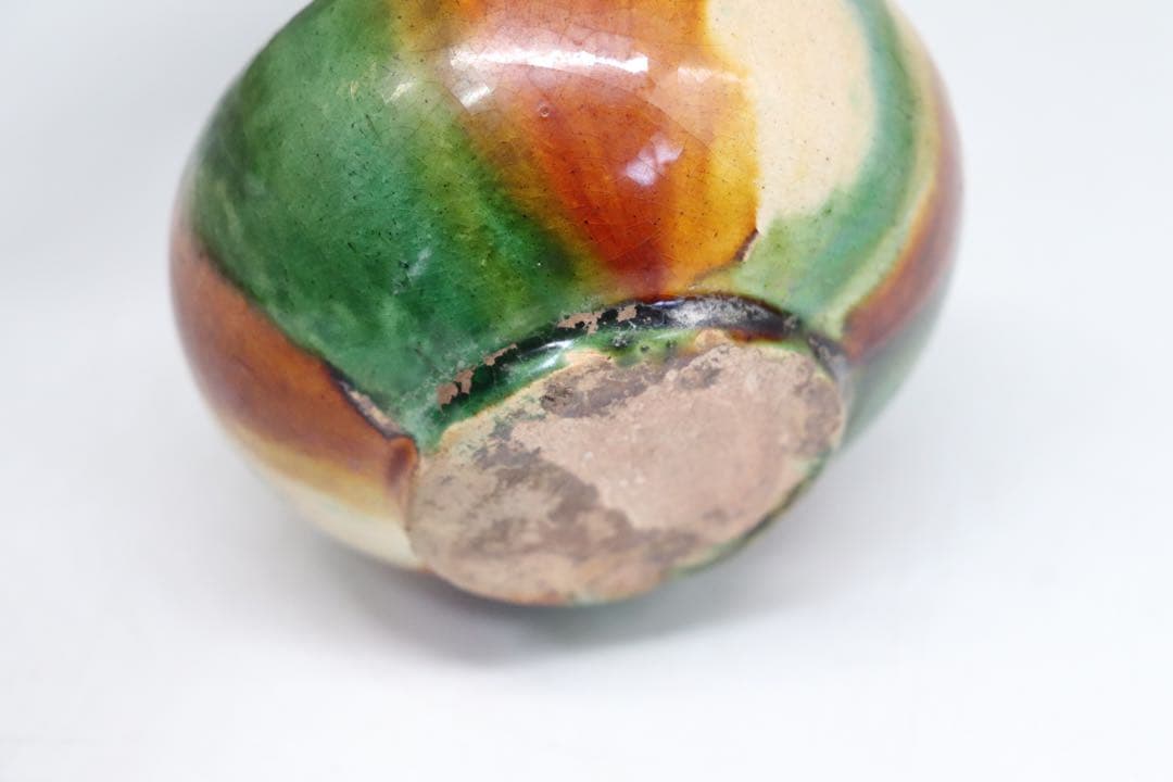 中国　唐三彩　瓶　アンティーク　送料込み1118