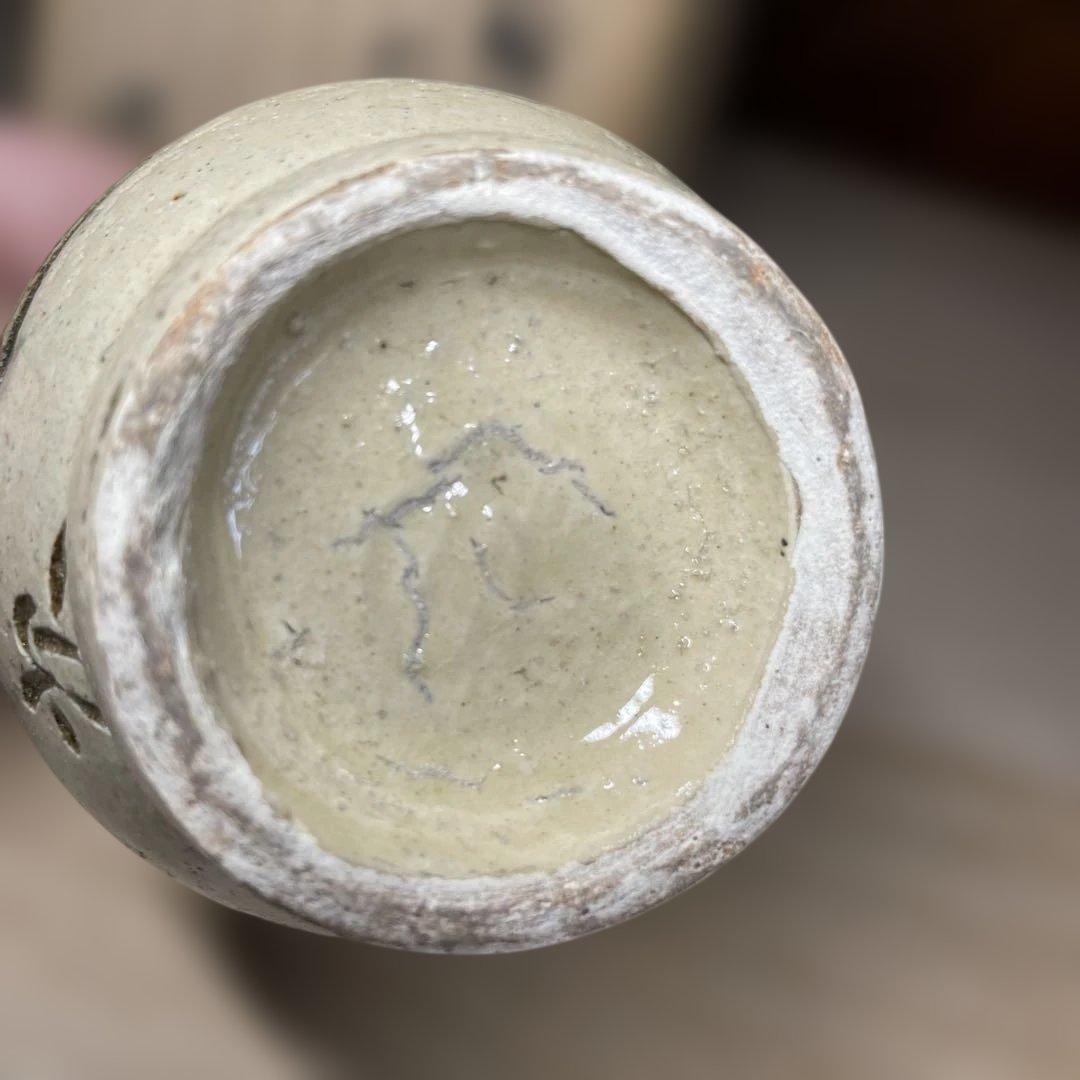 琉球　壷屋焼　金城次郎　一輪挿し花瓶　共箱