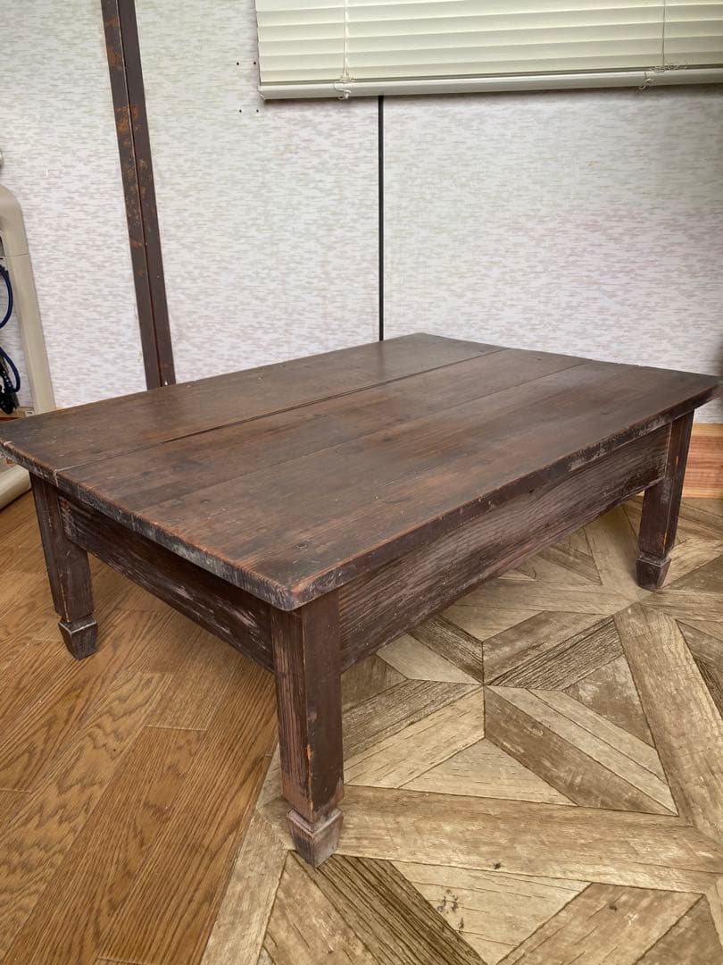 文机 テーブル　ローデスク 古道具　レトロ