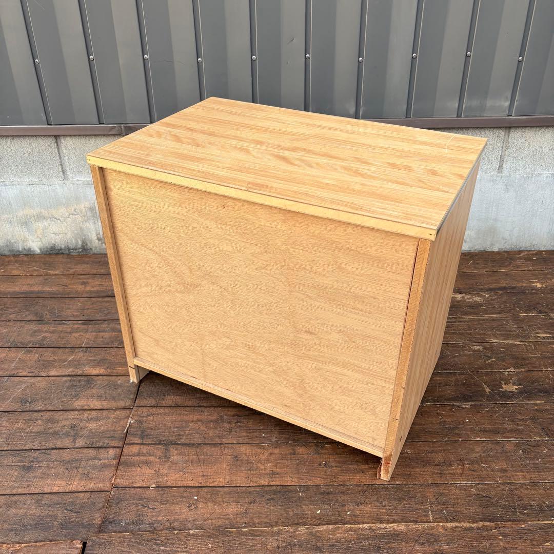 昭和レトロ レトロポップ 木製チェスト 丸金具 3段 古家具 古道具 ビンテージ
