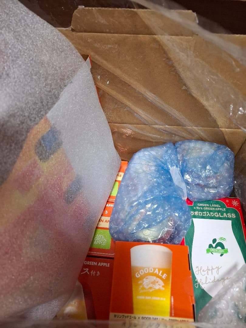 グッドエール　ミセス コラボグラス4+1個　紙袋4　メッセージ缶3