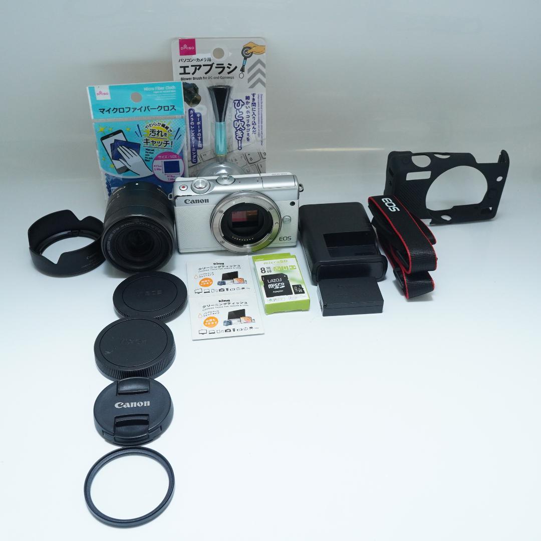 スマホ転送機能付♪キヤノン EOS M100ホワイト