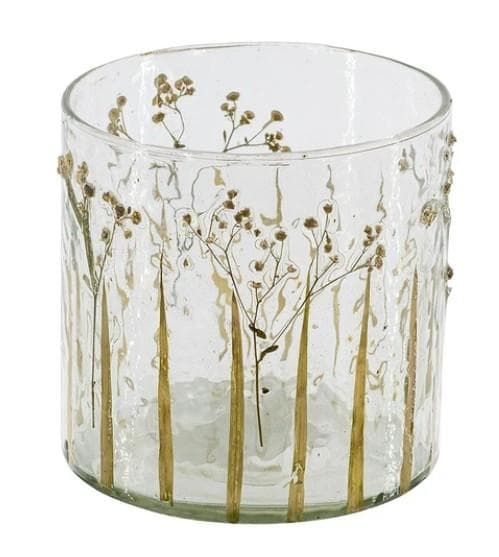 花瓶 フラワーベース ガラス 手作りガラス シャビーアンティーク 85638FV