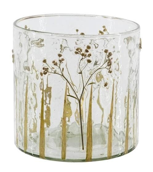 花瓶 フラワーベース ガラス 手作りガラス シャビーアンティーク 85638FV