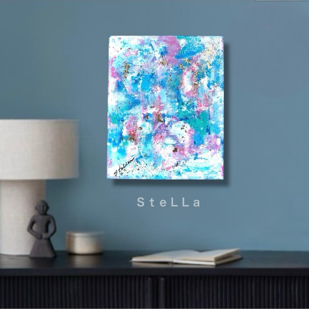 モダンアート　現代アート　北欧　北欧アート　おしゃれ雑貨　金箔　縁起物　空　青