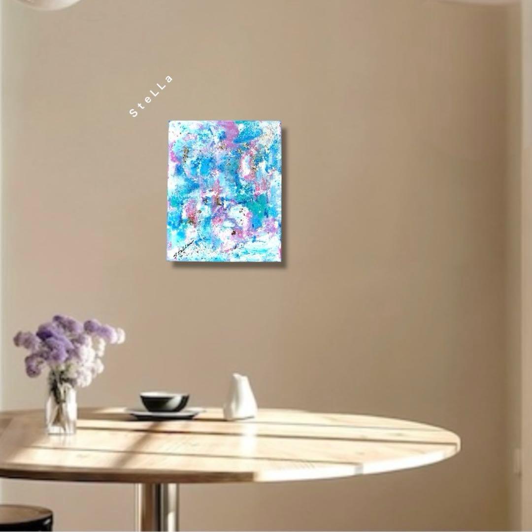 モダンアート　現代アート　北欧　北欧アート　おしゃれ雑貨　金箔　縁起物　空　青