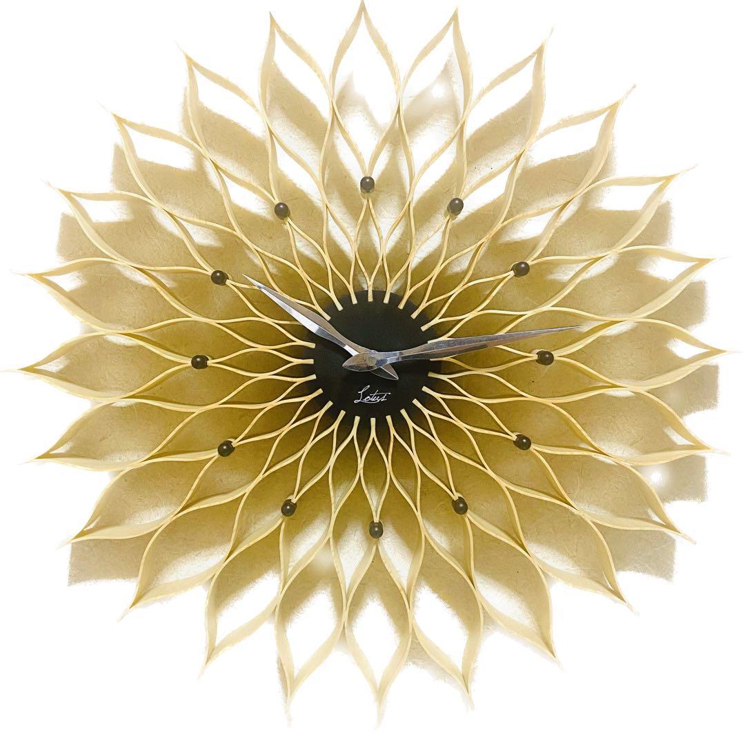 J*a様 大輪の花が咲く壁掛け時計 ルファール　ナチュラル