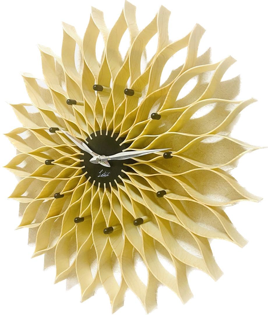 J*a様 大輪の花が咲く壁掛け時計 ルファール　ナチュラル