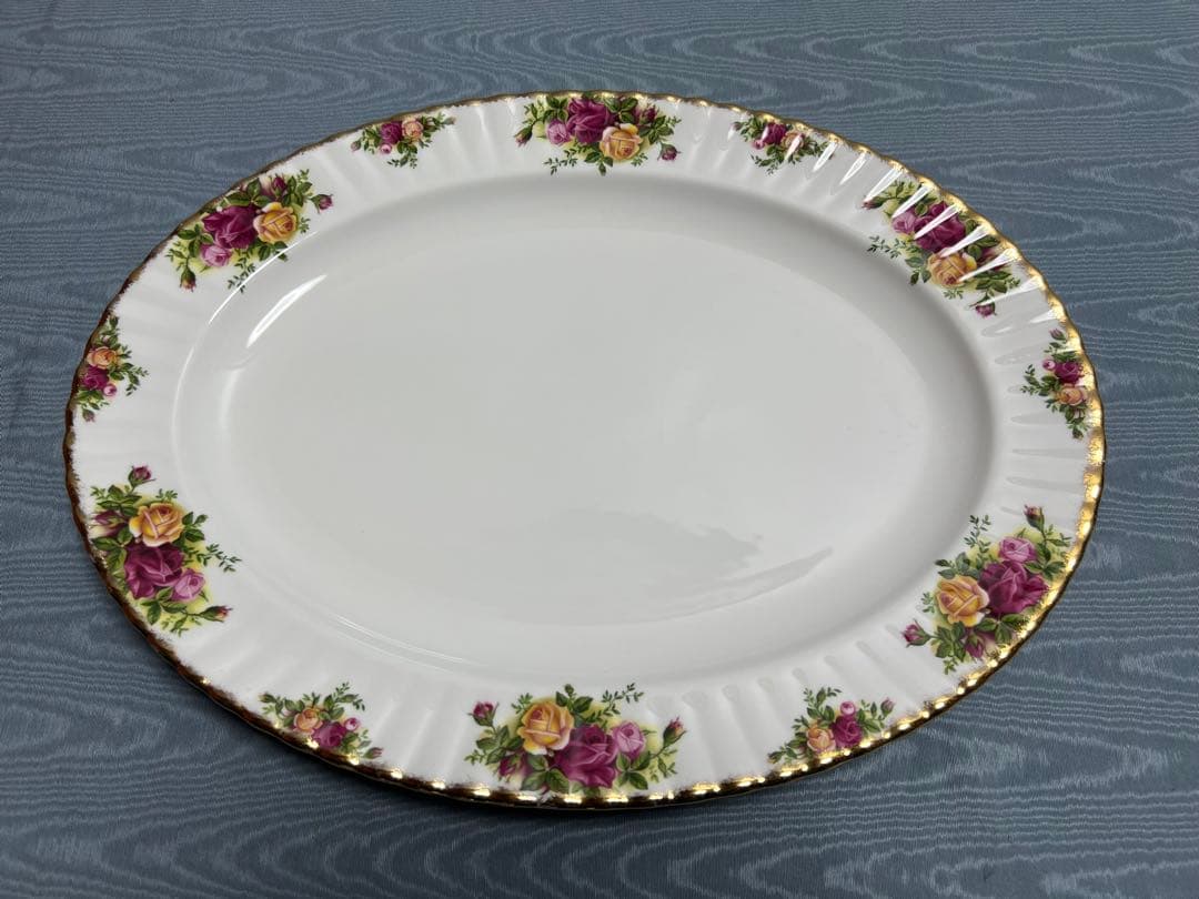 ロイヤルアルバート　オールドカントリーローズ　オーバルディッシュ41cm