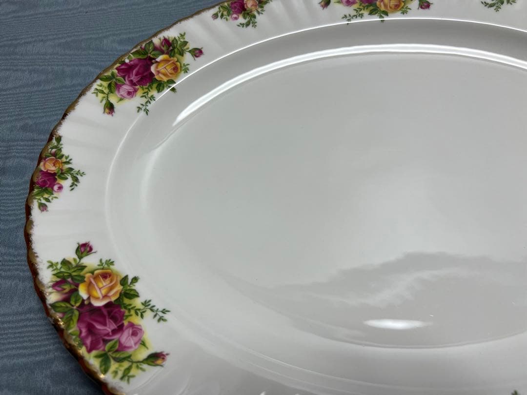 ロイヤルアルバート　オールドカントリーローズ　オーバルディッシュ41cm