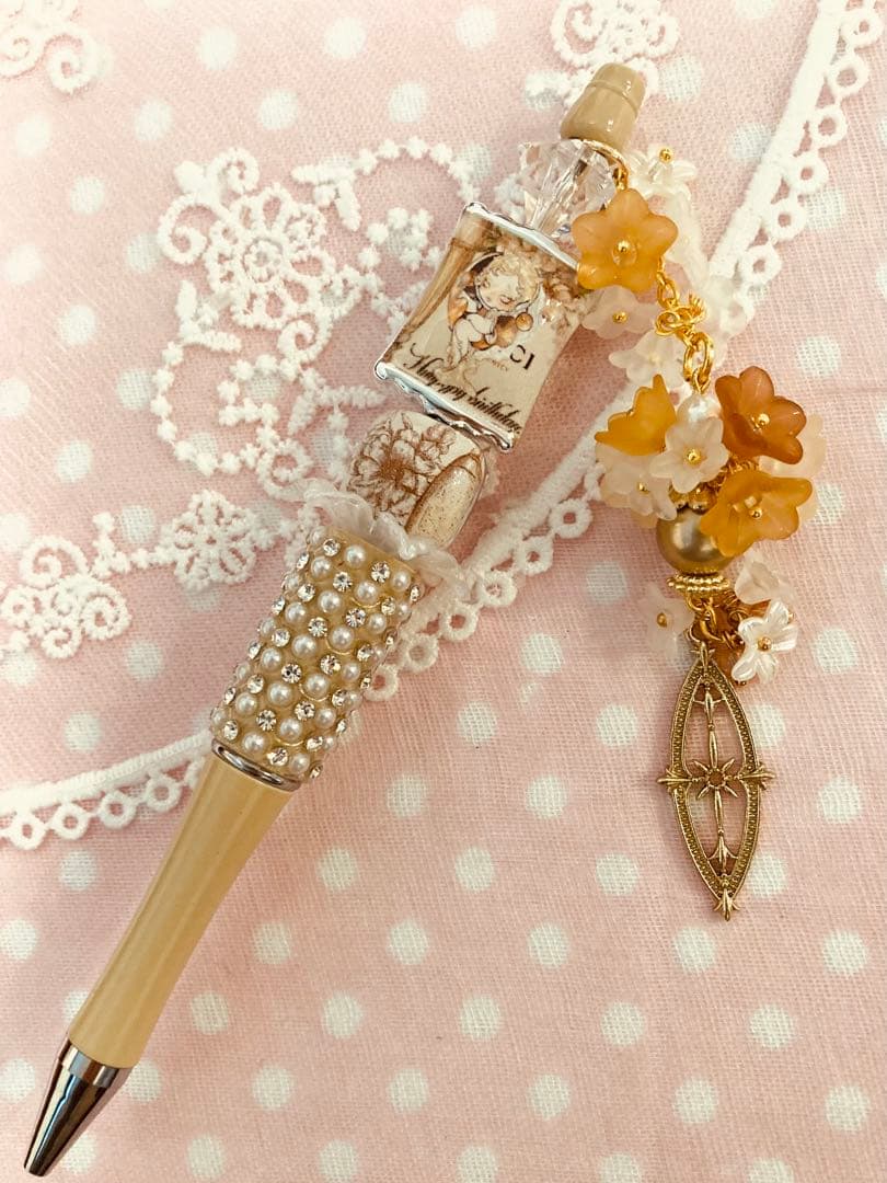 ❁⃘SKULLPANDA❁⃘スカルパンダ SPビーズ キラキラカスタムボールペン⭐︎