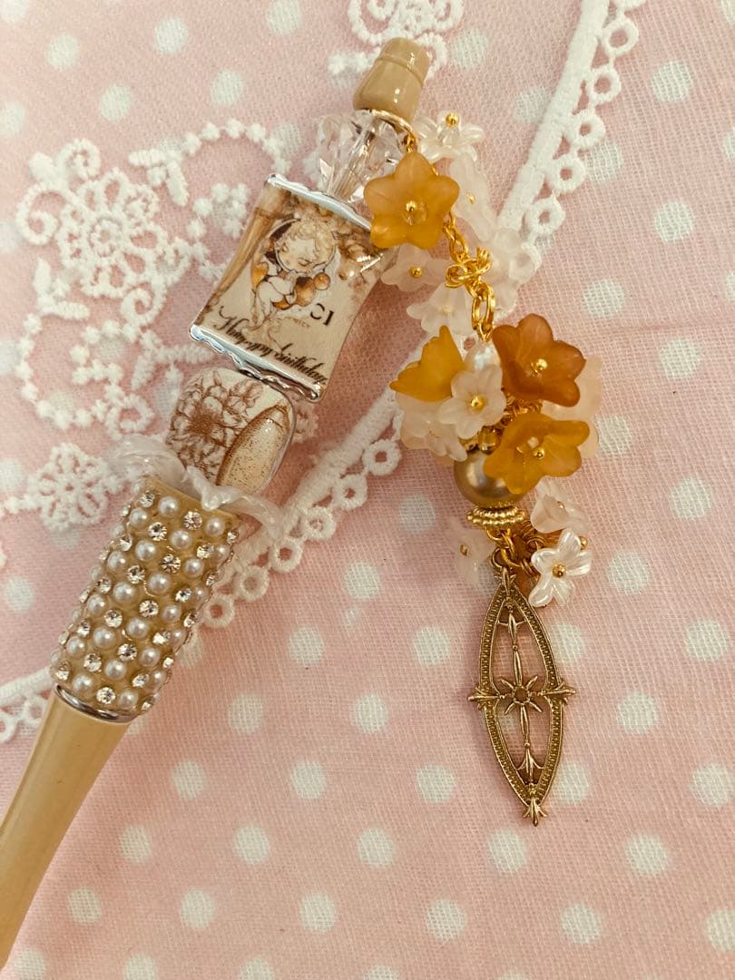 ❁⃘SKULLPANDA❁⃘スカルパンダ SPビーズ キラキラカスタムボールペン⭐︎