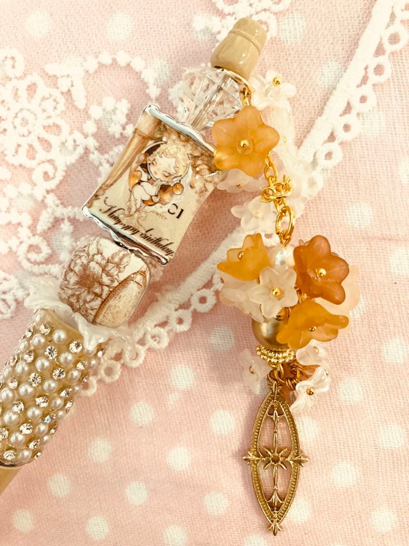 ❁⃘SKULLPANDA❁⃘スカルパンダ SPビーズ キラキラカスタムボールペン⭐︎