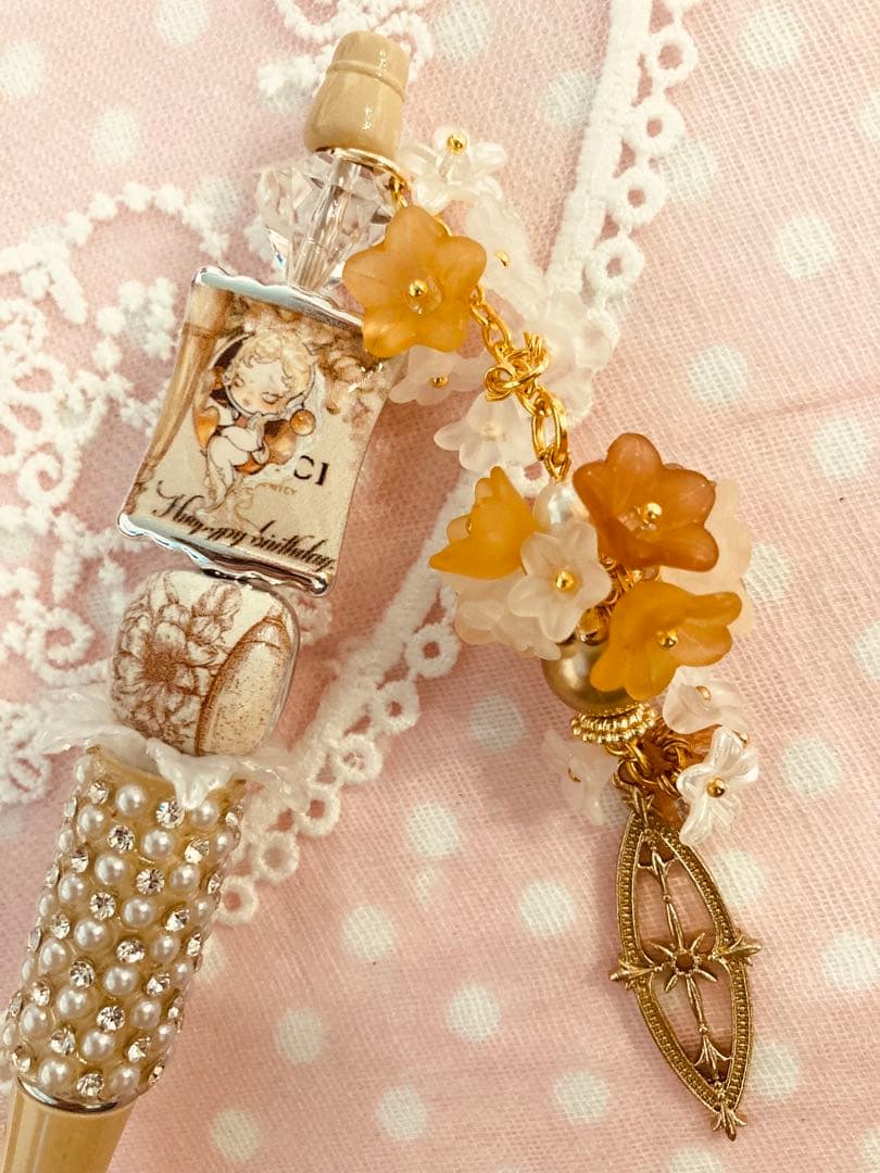 ❁⃘SKULLPANDA❁⃘スカルパンダ SPビーズ キラキラカスタムボールペン⭐︎