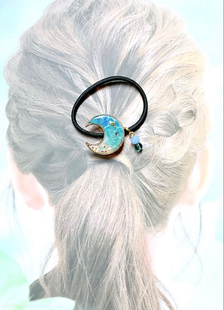 【Aー595】レジン ヘアゴム 海シリーズ