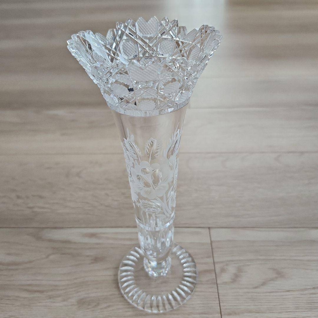 MeissenBleikristallマイセン　クリスタル　花瓶　一輪挿し