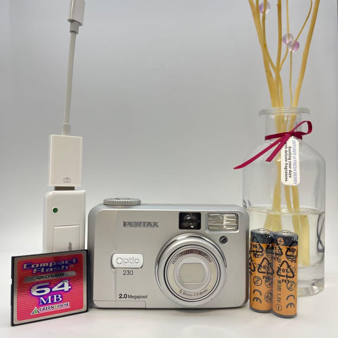 難有特価✨PENTAX Optio 230✨動作確認済 スマホ転送OK 単三電池
