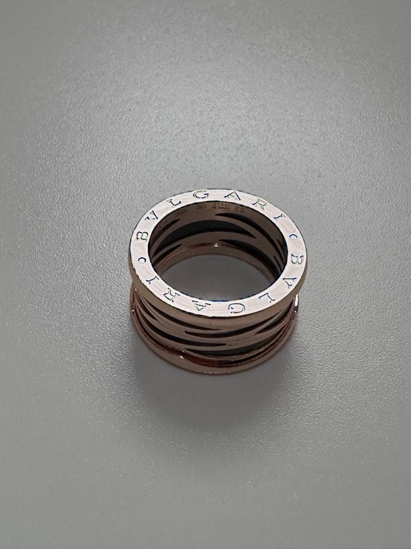 BVLGARI スピネリリング ブラック/ローズゴールド