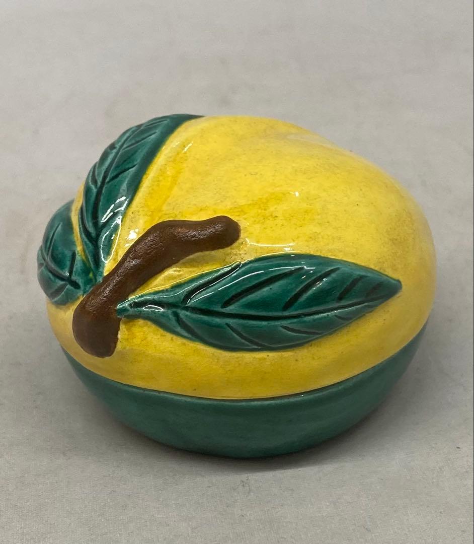 B598b「交趾 桃香合」八代吉向十三軒作　共箱共布　香道具　茶道具