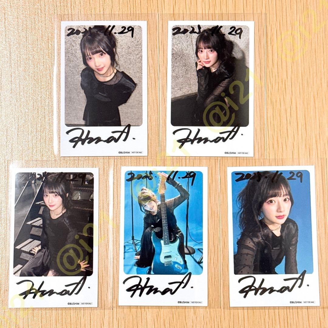 青木陽菜 BLUE TRIP 直筆サイン チェキ風フォトカード 5種