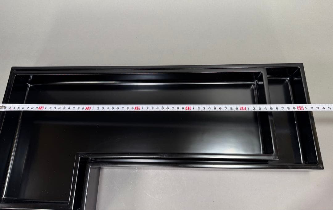 いけばな　草月流　草月蒼風好　草月八っ橋　漆塗　黒のL字型花器 2個セット華道具