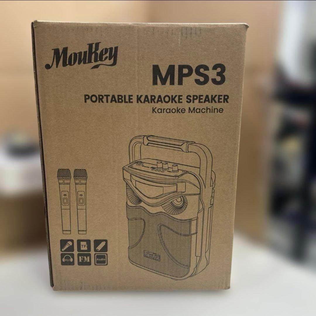 6444 【未開封】Moukey マイク スピーカー UHFマイク2本 MPS3