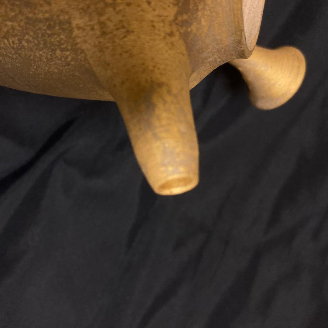 名工 小川甚八 金彩急須 共箱入 笠間焼 芸術的フォルム 極上のキレ 煎茶道具