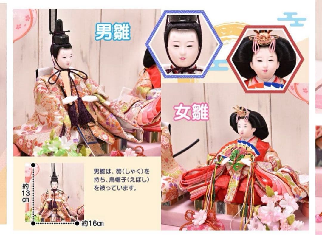 雛人形 コンパクト ひな人形 雛人形 おしゃれ アクリルケース入り