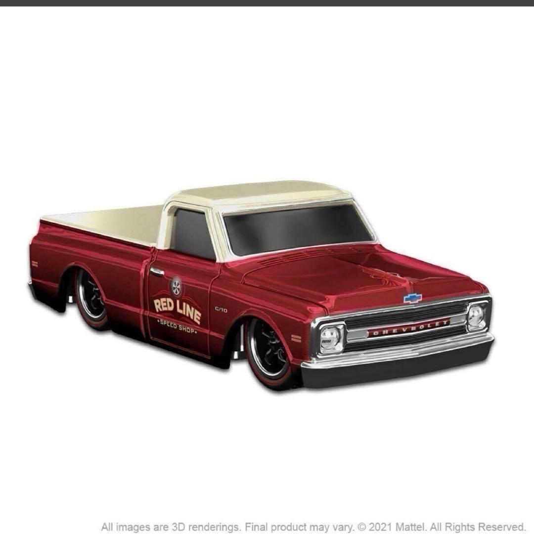 新品限定品ホットウィールシボレー C 10 ダイキャストビークル - レッド