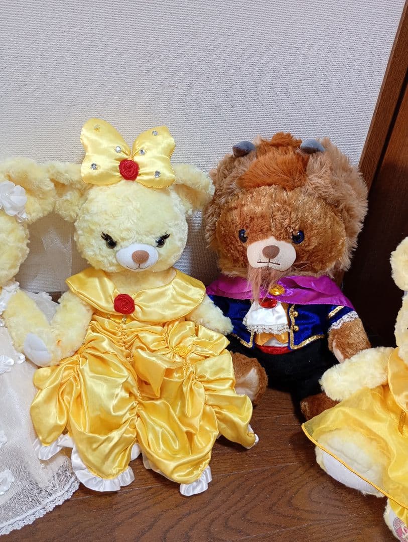 ユニベアコスチューム付き　美女と野獣ぬいぐるみ　まとめ売り　ウエルカムボード