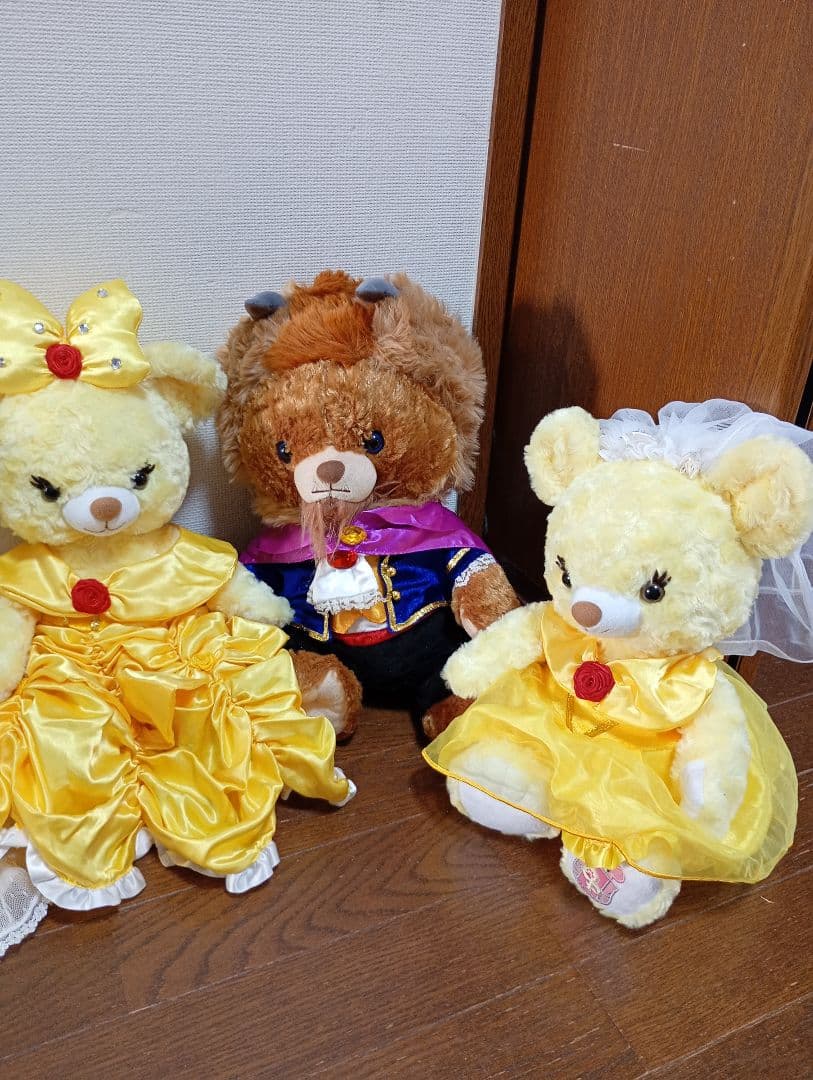 ユニベアコスチューム付き　美女と野獣ぬいぐるみ　まとめ売り　ウエルカムボード