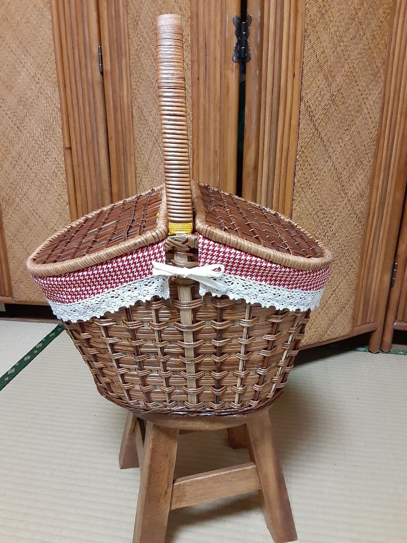 ハンドメイドかごバック