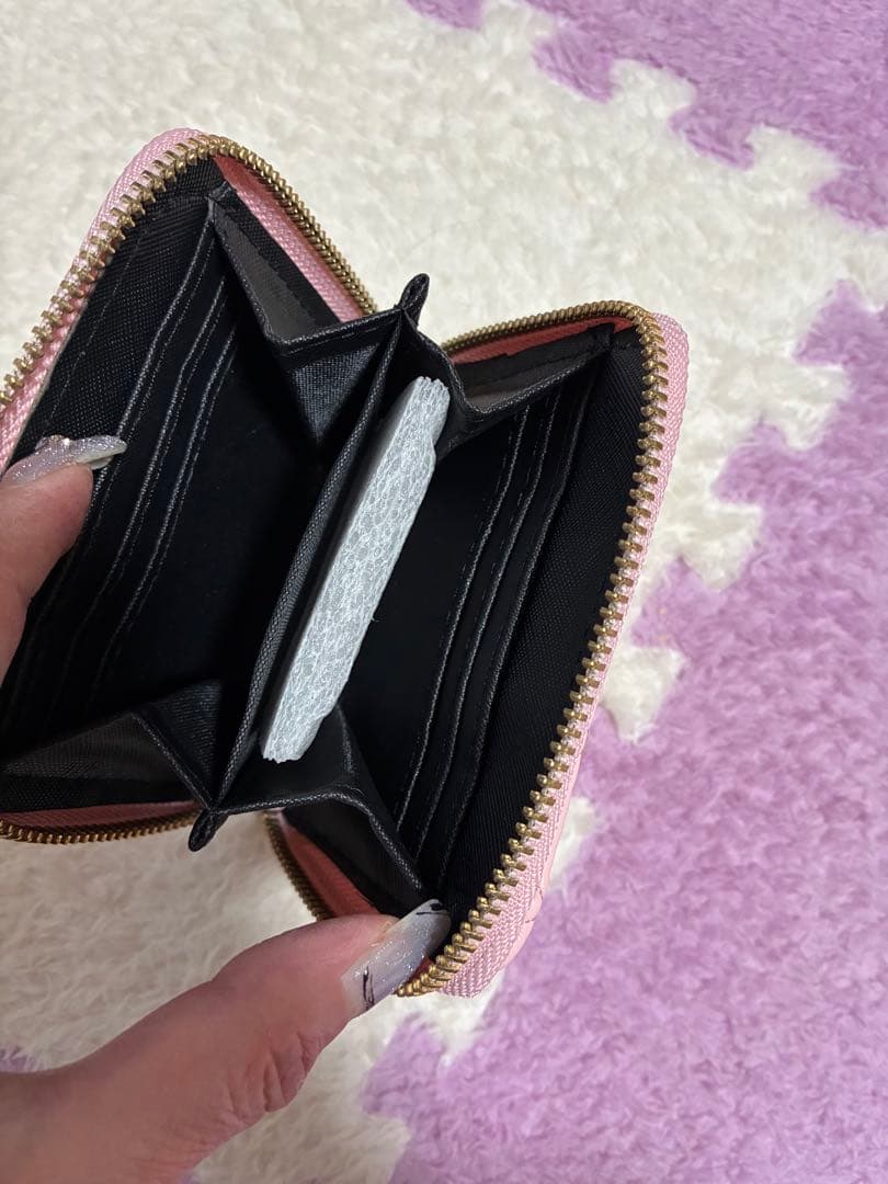 CHANEL ピンク キルティング財布 ノベルティ チャーム付き