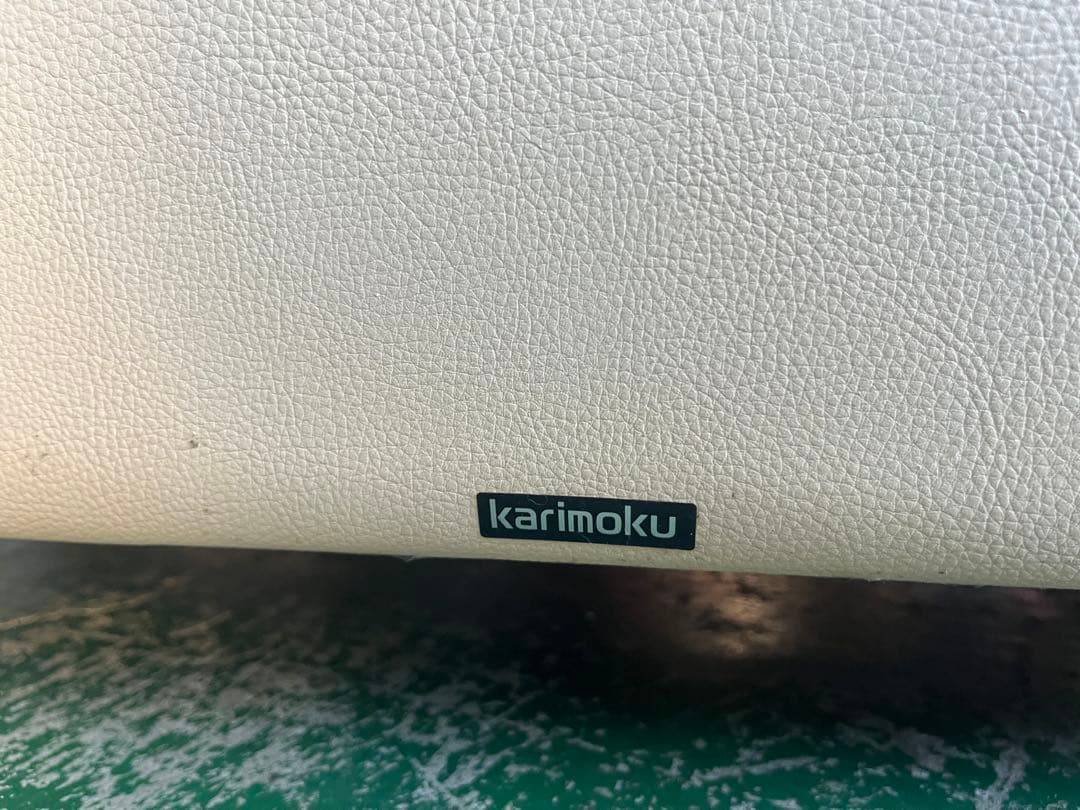 カリモク トリプルソファー インテリア アンティーク 3P レザー 家具