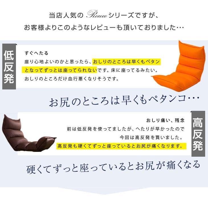 へたりにくい ポケットコイル ＆ オール低反発 座椅子