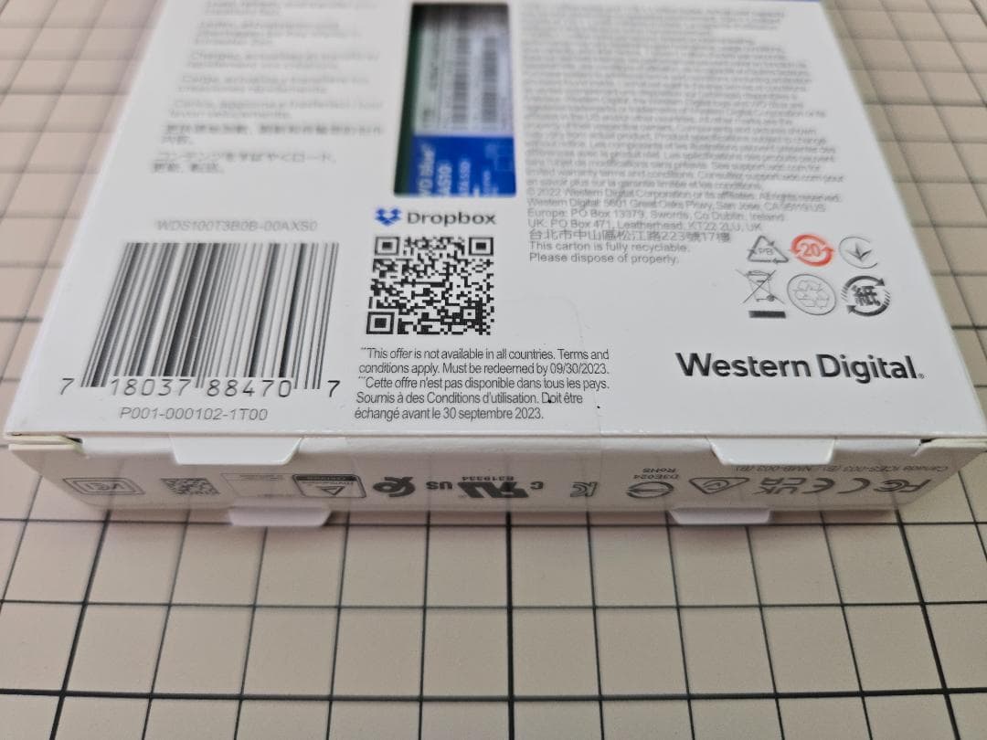 WD Blue SA510 1TB SATA M.2 未開封