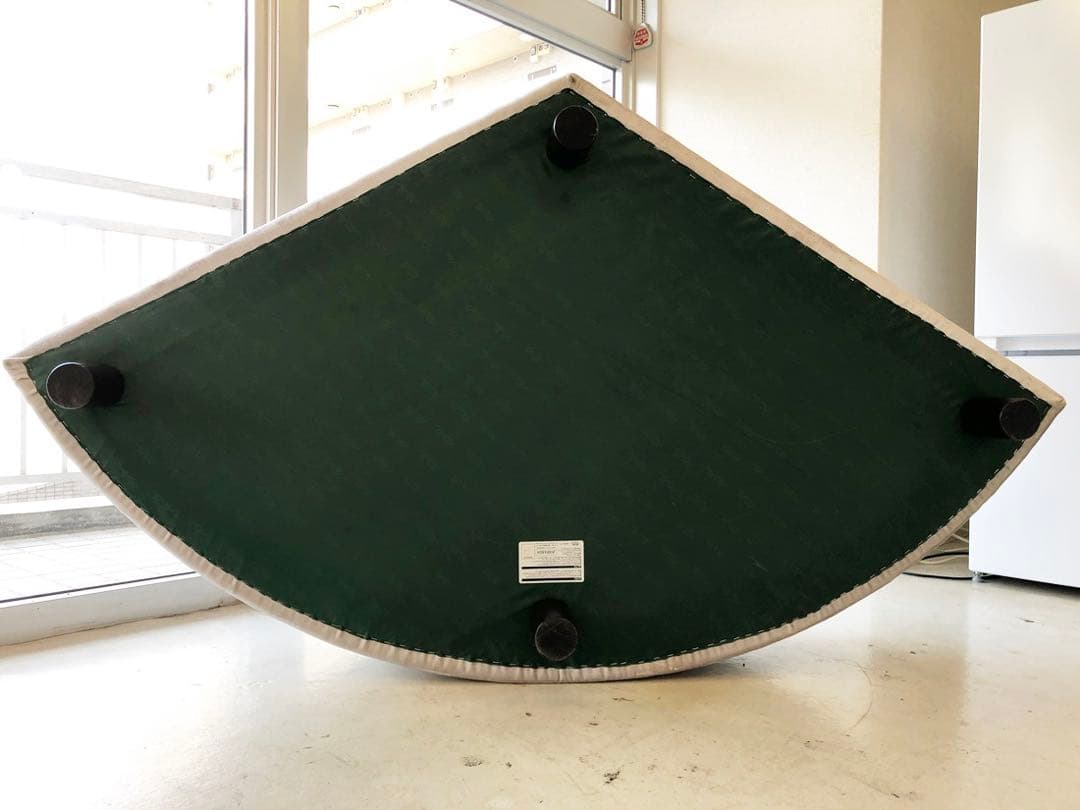 大型円形スツール180サイズ ADAL ファブリック調アイボリー 分割設置可能